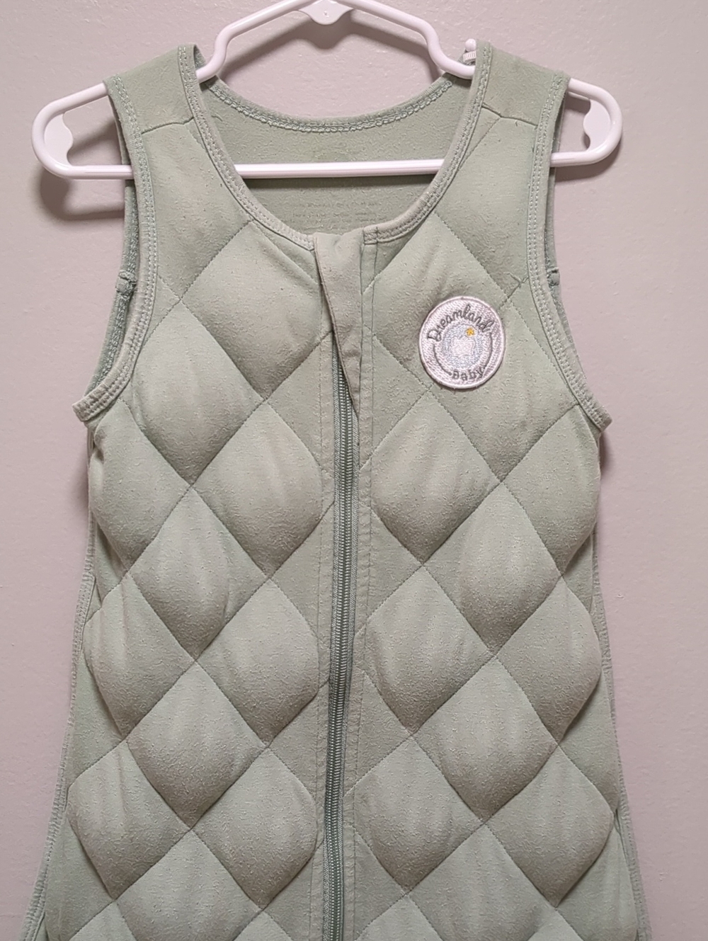 Dreamland Baby Dream Weighted Sleep Sack Quilted Mint Green Cotton 24-36 Months